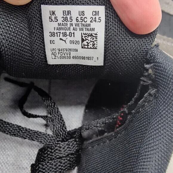 Puma Womens Black Gray Lace Up Sneaker  Sz 6.5 C READ - Picture 7 of 7